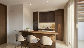 Fridge, microwave, oven, stovetop - Azure Haven Villa, with Pool, Gym, & PlayTent (Agia Pelagia Heraklion)