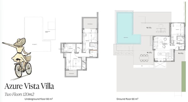 Floor plan - Azure Vista Villa, with Pool, SeaViews & PlayTent (Agia Pelagia Heraklion)