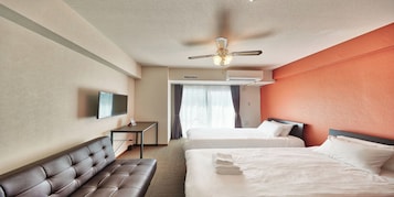 公寓客房, 非吸煙房 (Twin Room) | 書桌、手提電腦工作空間、免費 Wi-Fi、床單