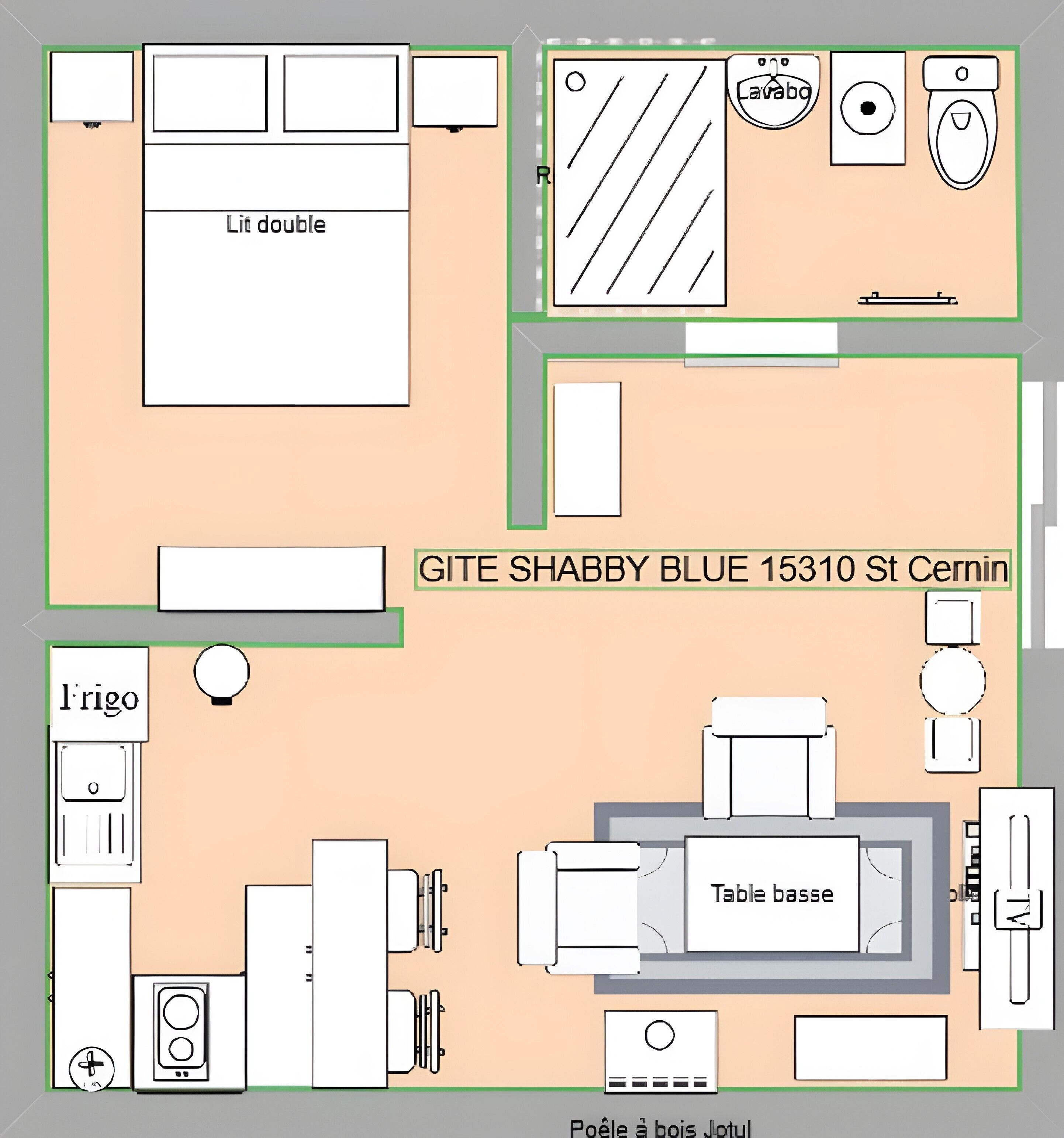 Un hôtel proposant des chambres doubles, chacune équipée d’une kitchenette, d’une salle de bain et d’un coin repas.
