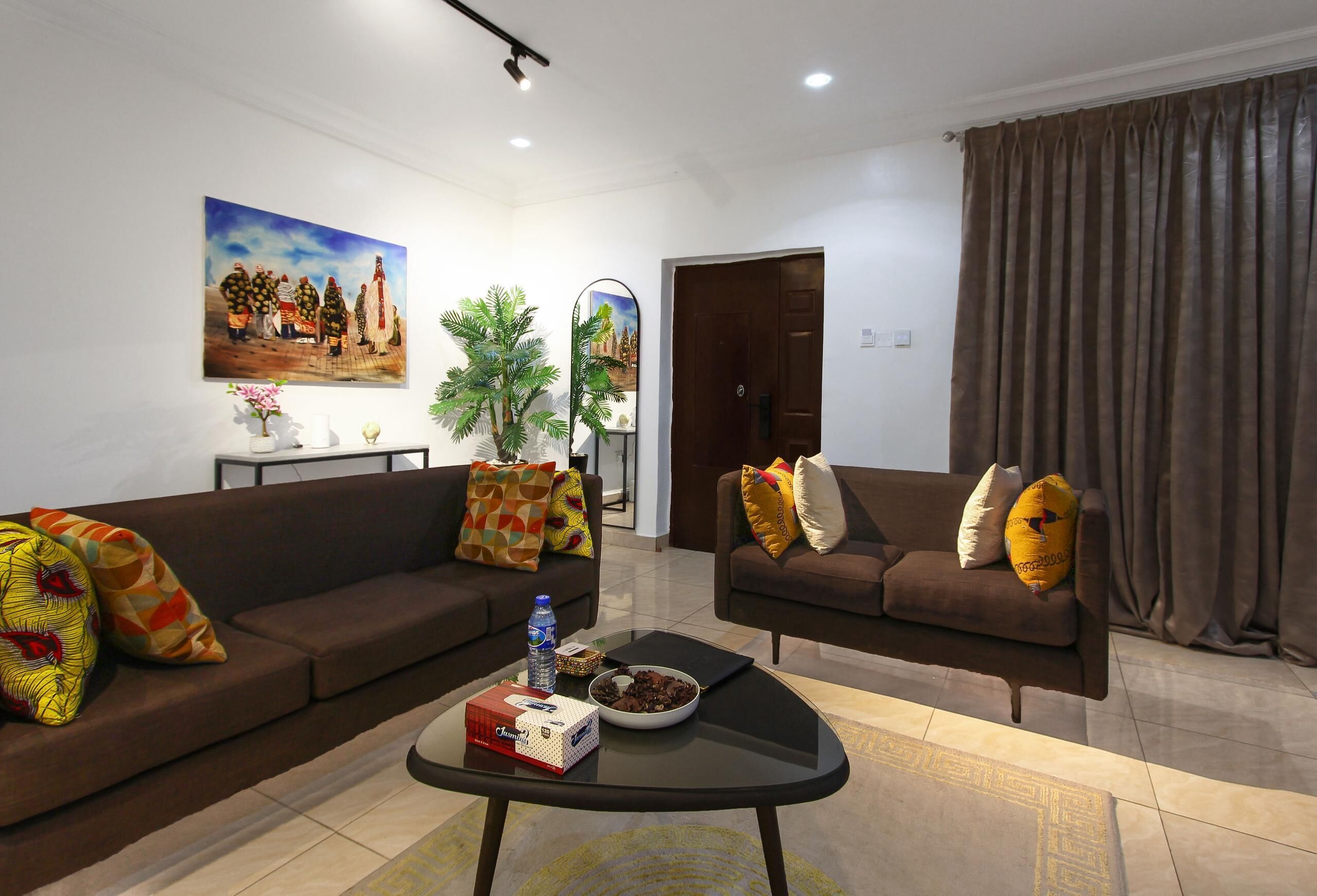 Deluxe appartement, balkon, uitzicht op stad | Woonruimte