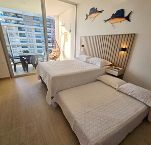 1 bedroom, WiFi, bed sheets - Ocean view + Direct beach view in Pozos colorados (Urb Plenomar)