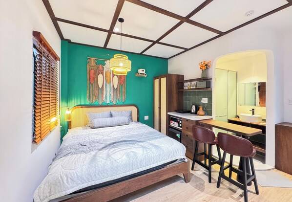 Comfort-studio, 1 suuri parisänky, patio