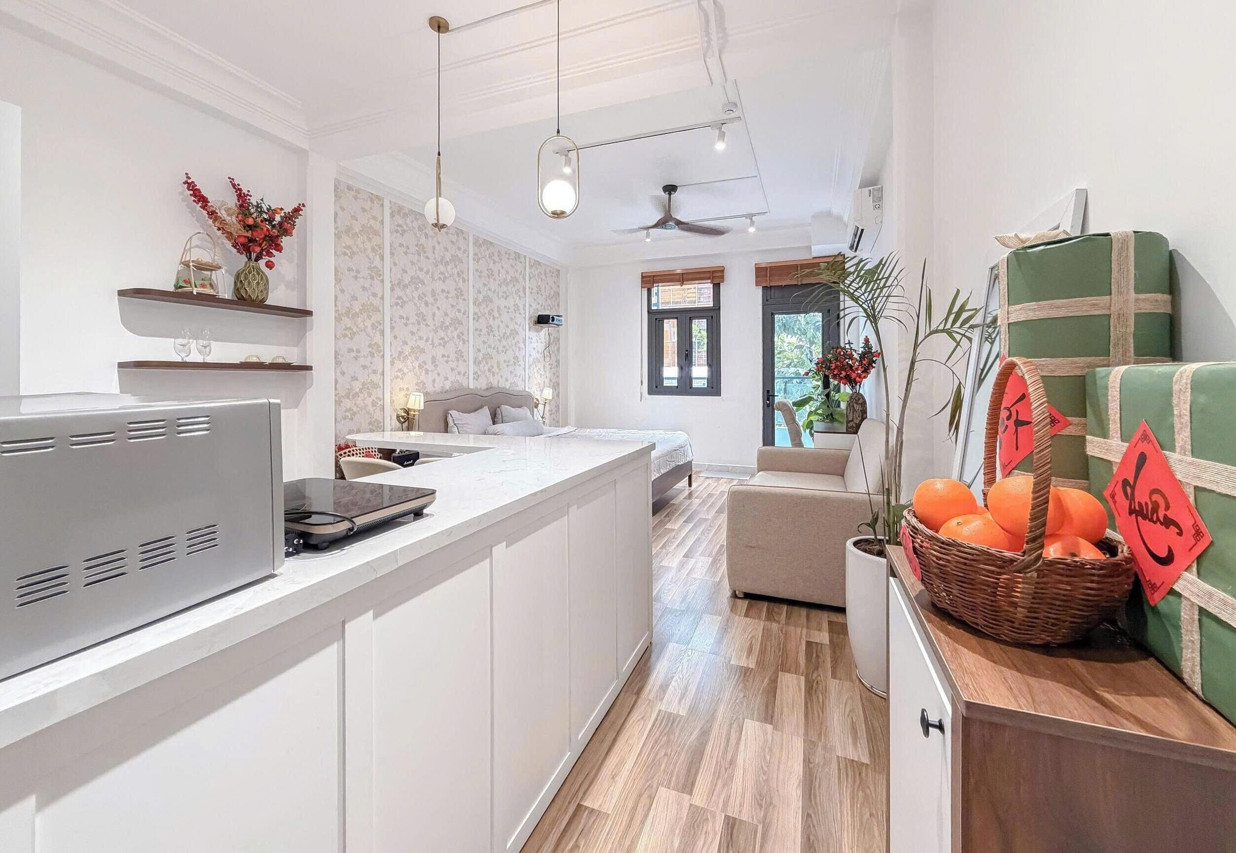 Luxury-Studio, Balkon, Stadtblick | Innenbereich