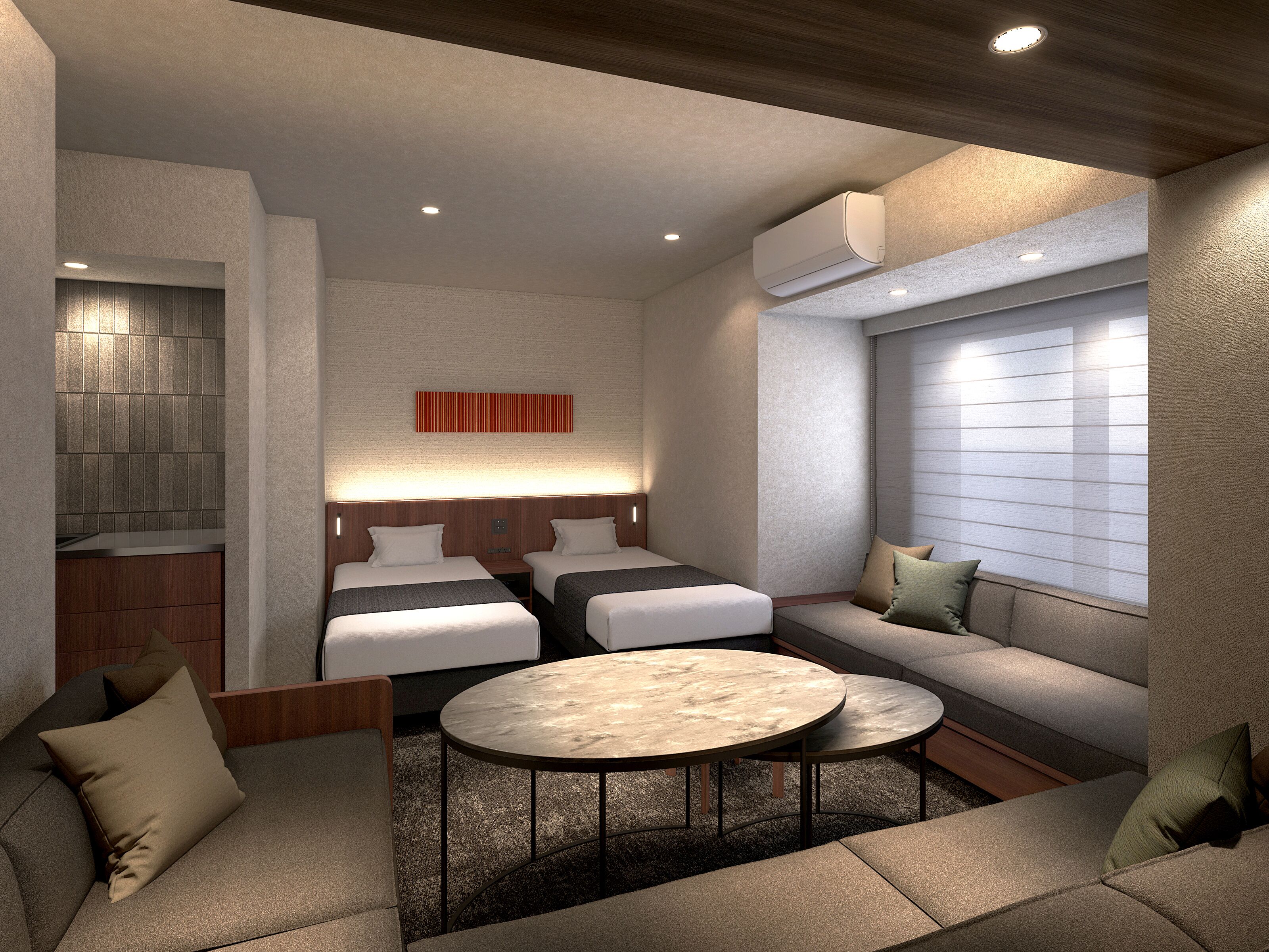 Chambre Deluxe avec lits jumeaux, non-fumeur (Family) | Coffre-fort, accès au Wi-Fi (inclus), literie fournie