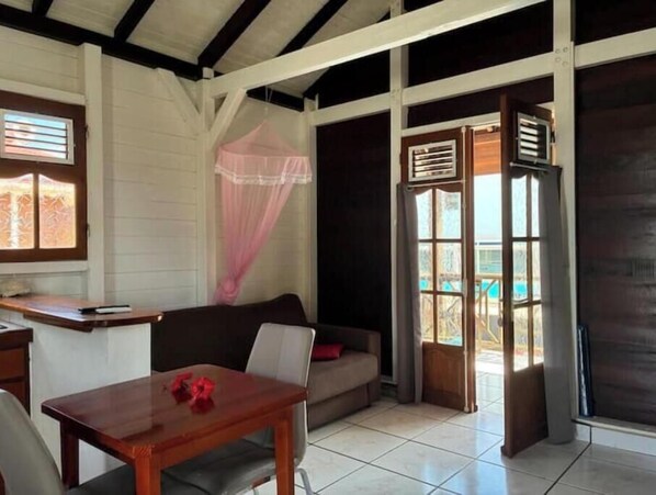 Living area - Peaceful country escape with private pool at Anse-Bertrand (Anse-Bertrand)