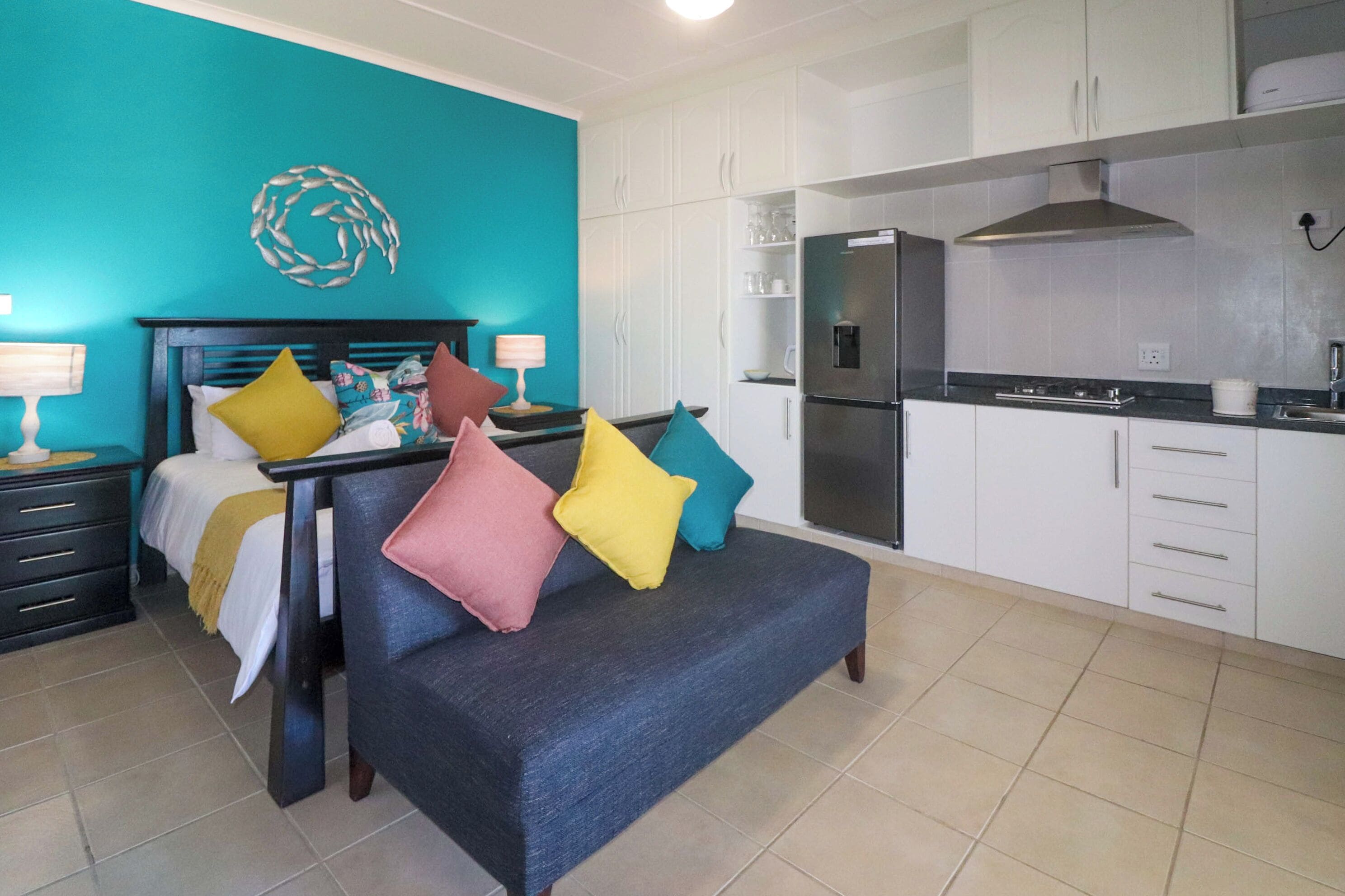 Standard Apartment, Partial Ocean View | Private kitchen | Full-sized fridge, microwave, oven, stovetop