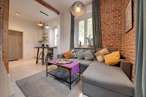 Appartement, uitzicht op bergen | Woonkamer