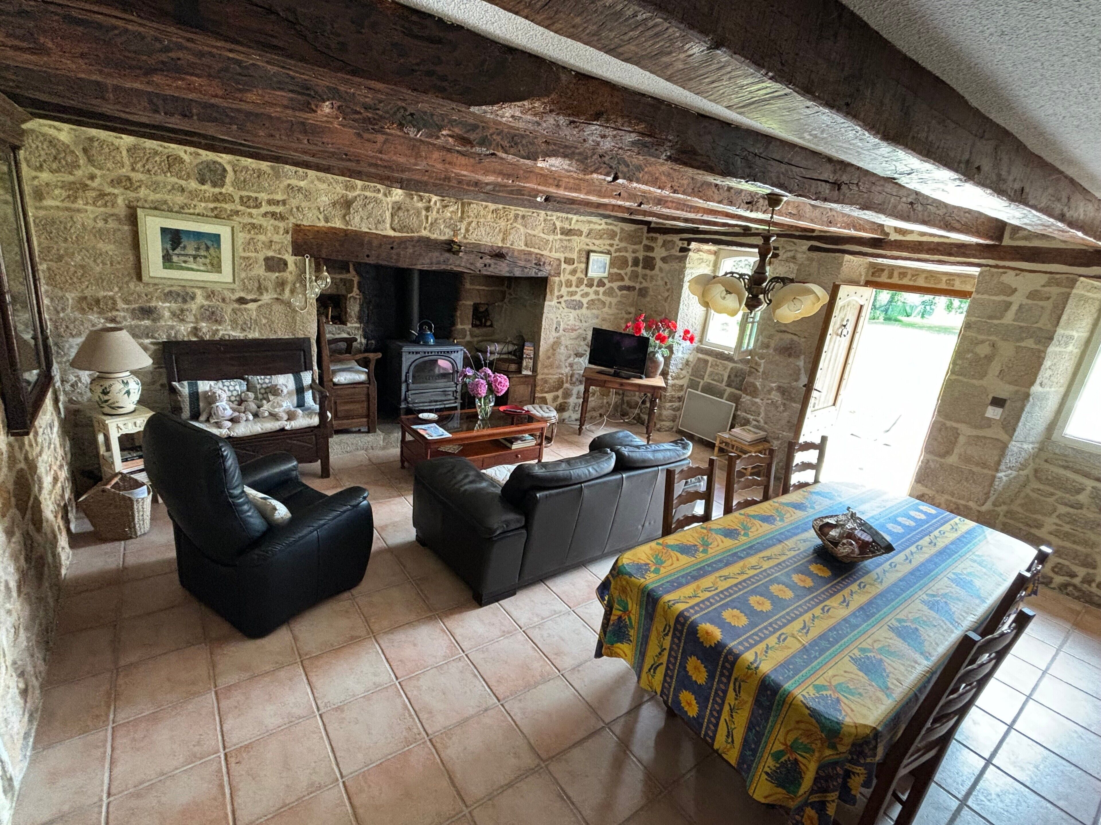 TV, fireplace, table tennis