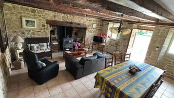 TV, fireplace, table tennis