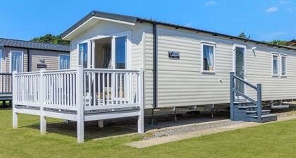 Gold Caravan with parking & decking