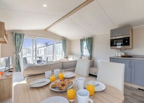 Dining - Gold Caravan with parking, ensuite & decking P* (Nairn, Moray Firth, Inverness)