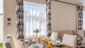 Dining - Gold Premium Caravan, parking, ensuite & decking* (Nairn, Moray Firth, Inverness)