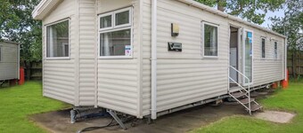 Silver Caravan with parking