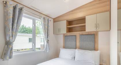 Gold Caravan with decking