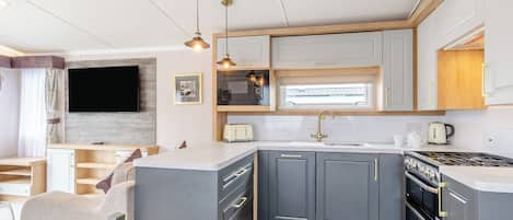 Fridge, oven, stovetop, toaster