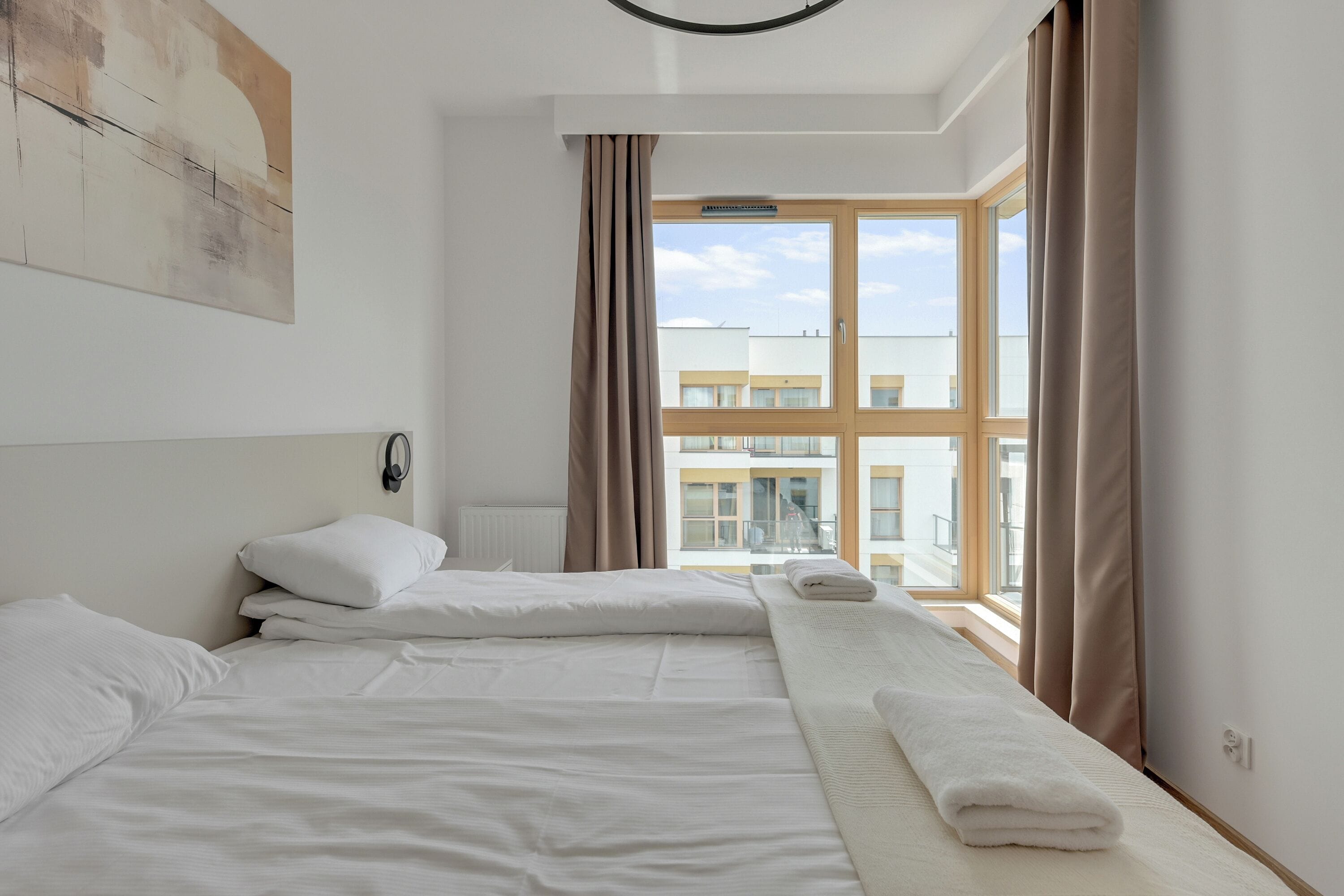 Departamento | Tabla de planchar con plancha, wifi gratis y ropa de cama 