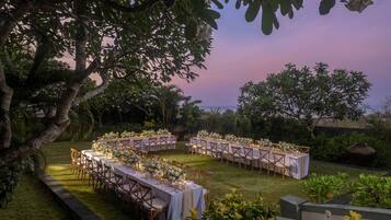 Outdoor wedding area