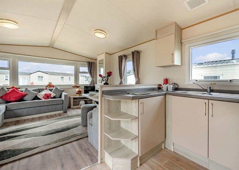 Gold Caravan With Decking - New Forest