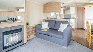 Living area - Gold Premium Caravan with decking 6 (Thorness, Nr Cowes)