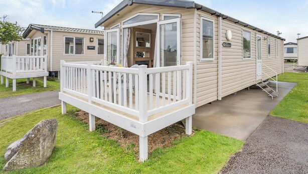 Exterior - Gold Premium Caravan with decking 6 (Thorness, Nr Cowes)