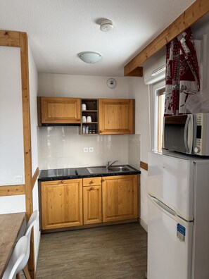 Fridge, microwave, dishwasher, coffee/tea maker - Apartment for 6 people, balcony with a view of the mountains (Saint-Sorlin-d´Arves)