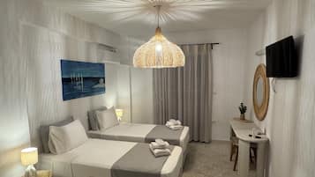 Studio, 2 Tempat Tidur Twin, balkon | Wi-Fi gratis