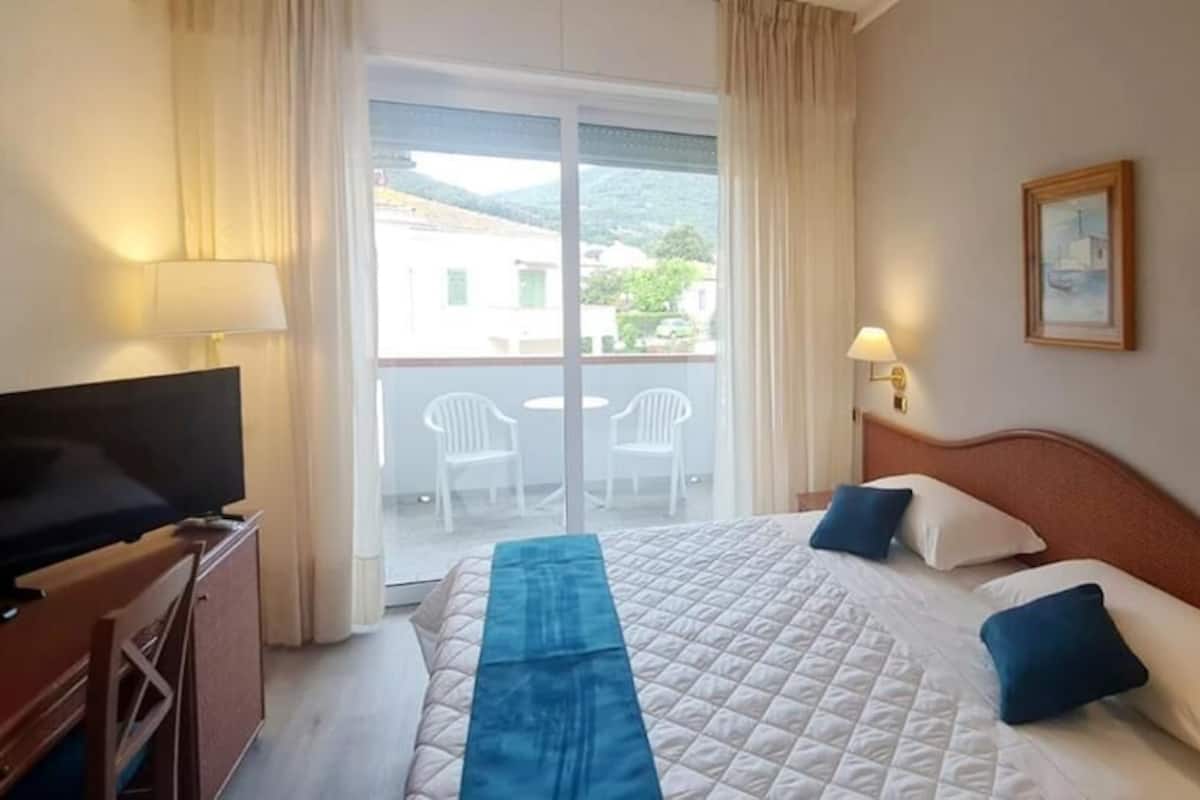 Deluxe kamer, 1 twee- of 2 eenpersoonsbedden, balkon, uitzicht op heuvels