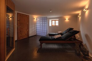 Deluxe-Chalet, Bergblick | Wellness