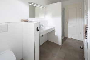 Shower, hair dryer - "Enjoy an unforgettable stay at the charming Seehase vacation rental!" (Juist)