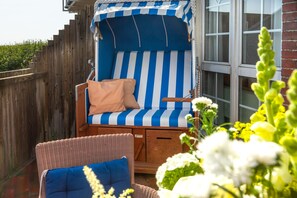 Terrace/patio - Cozy vacation apartment with south-facing terrace (Juist)