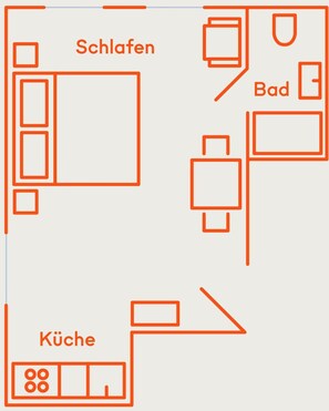 Floor plan - Hilke apartment in the Villa Altmanns (Juist)
