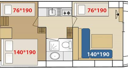 Bateau sécurisé à quai - 6 pers.