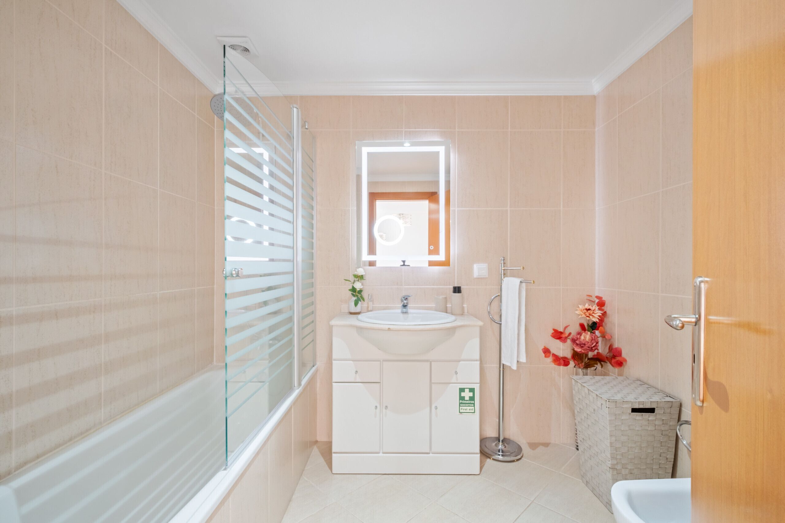 Hair dryer, towels