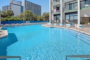 Indoor pool - Oceanfront 8th Floor Room | 2 Queen Beds | Kitchen | Dog Friendly (Myrtle Beach)