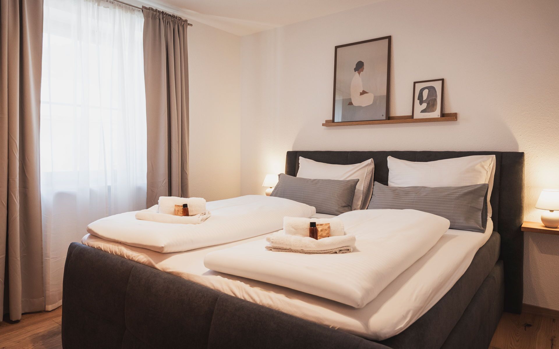 Familienapartment, Gartenblick | Hochwertige Bettwaren, Verdunkelungsvorhänge, Bügeleisen/Bügelbrett