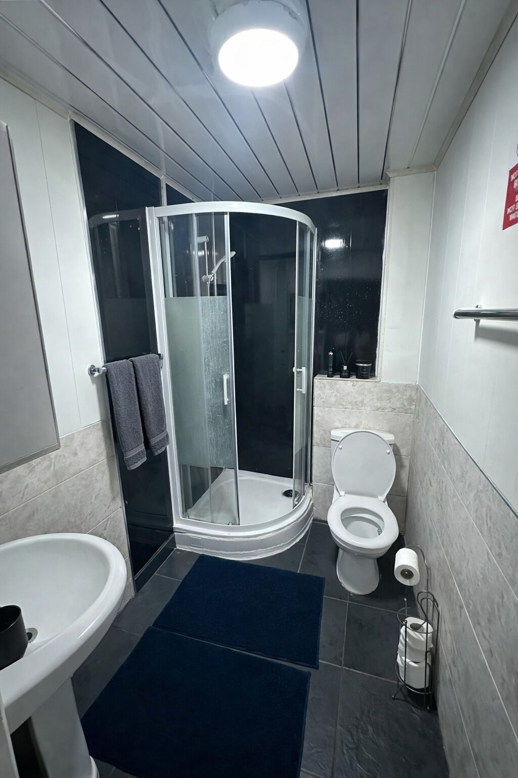 Towels, soap, toilet paper