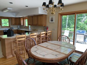 Dining - Escape from it all!  Dock, beach & sunsets in south Wolfeboro #501 (Wolfeboro)