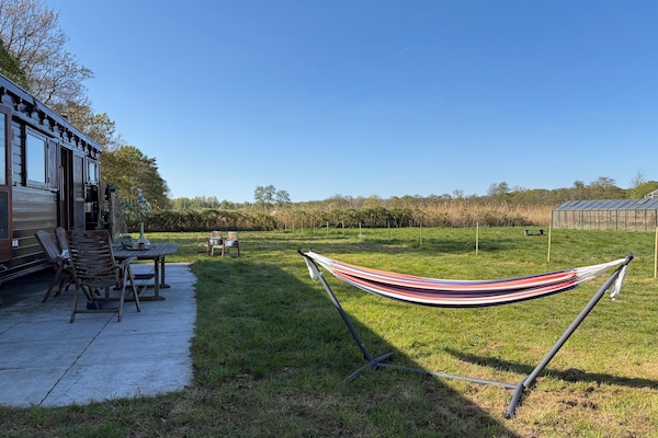 Relax in a tiny stay Netherlands with a hammock view—perfect for slow mornings and sunset unwinding.