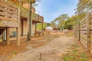 House (4 Bedrooms) | Interior - Deck & Games! Pet-friendly Oak Island Home (Oak Island)