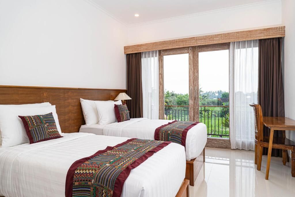 Deluxe-Zweibettzimmer, Balkon, Gartenblick