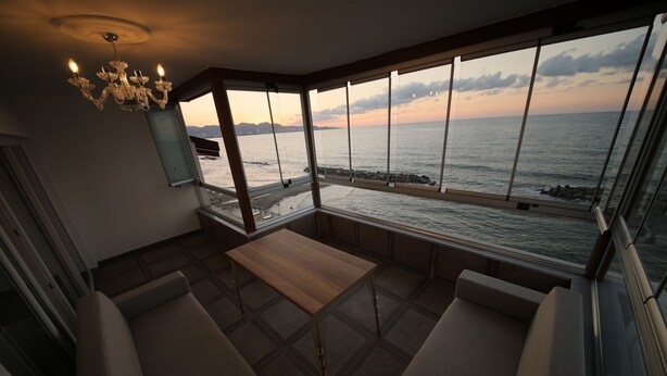 Toetasjesleilighet – deluxe, balkong, sjøutsikt | Terrasse/patio