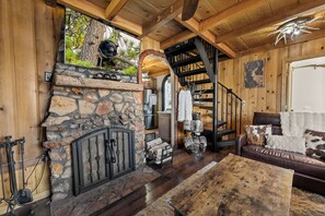 Smart TV, fireplace - Lakefront Cottage w/ Hot Tub | Iconic Boulder Bay Retreat (Big Bear Lake)
