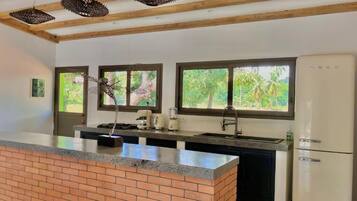 Luxury Villa, Pool View | Private kitchen