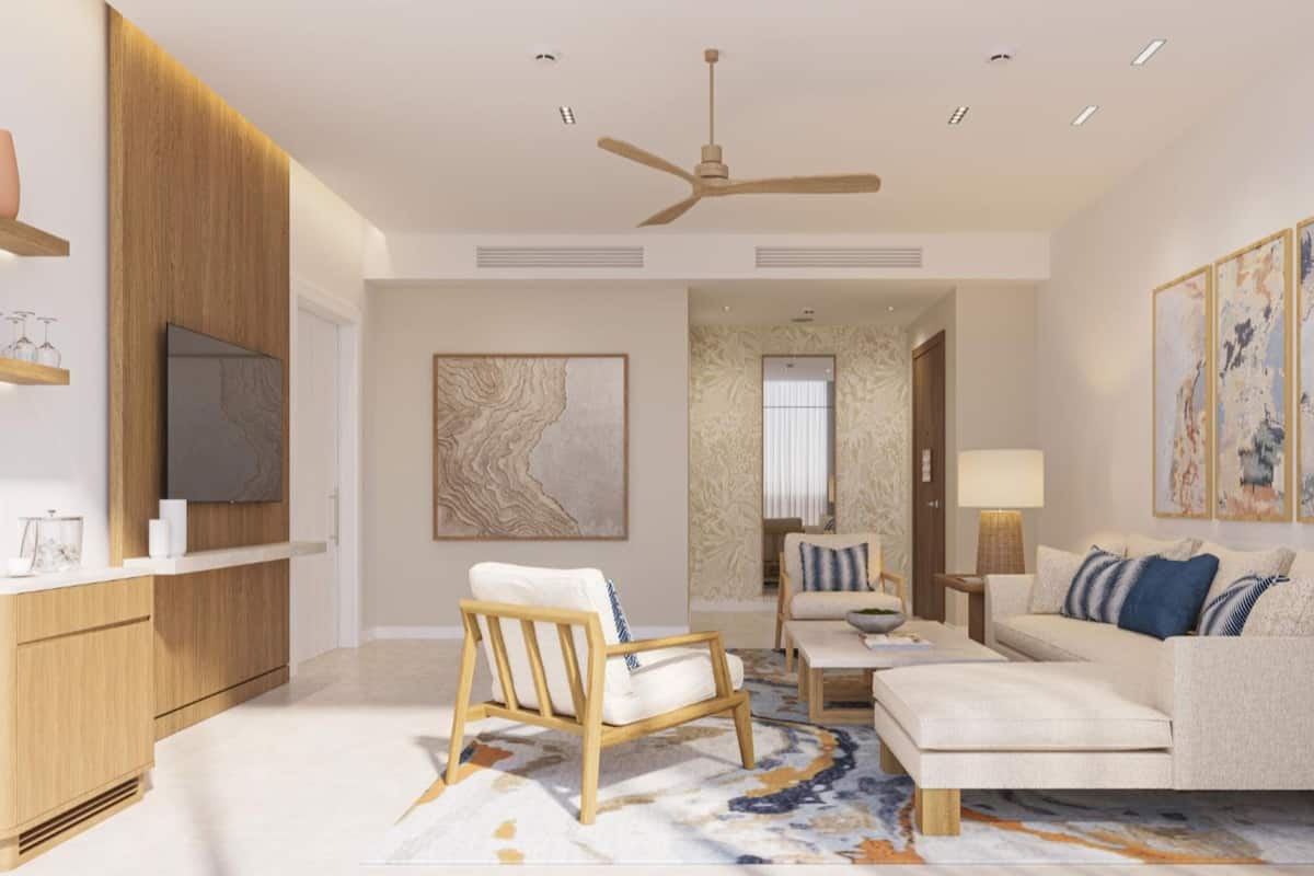 Suite, 1 habitación, balcón, vistas al mar | Sábanas de algodón egipcio y ropa de cama de alta calidad
