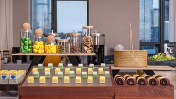 Free daily buffet breakfast