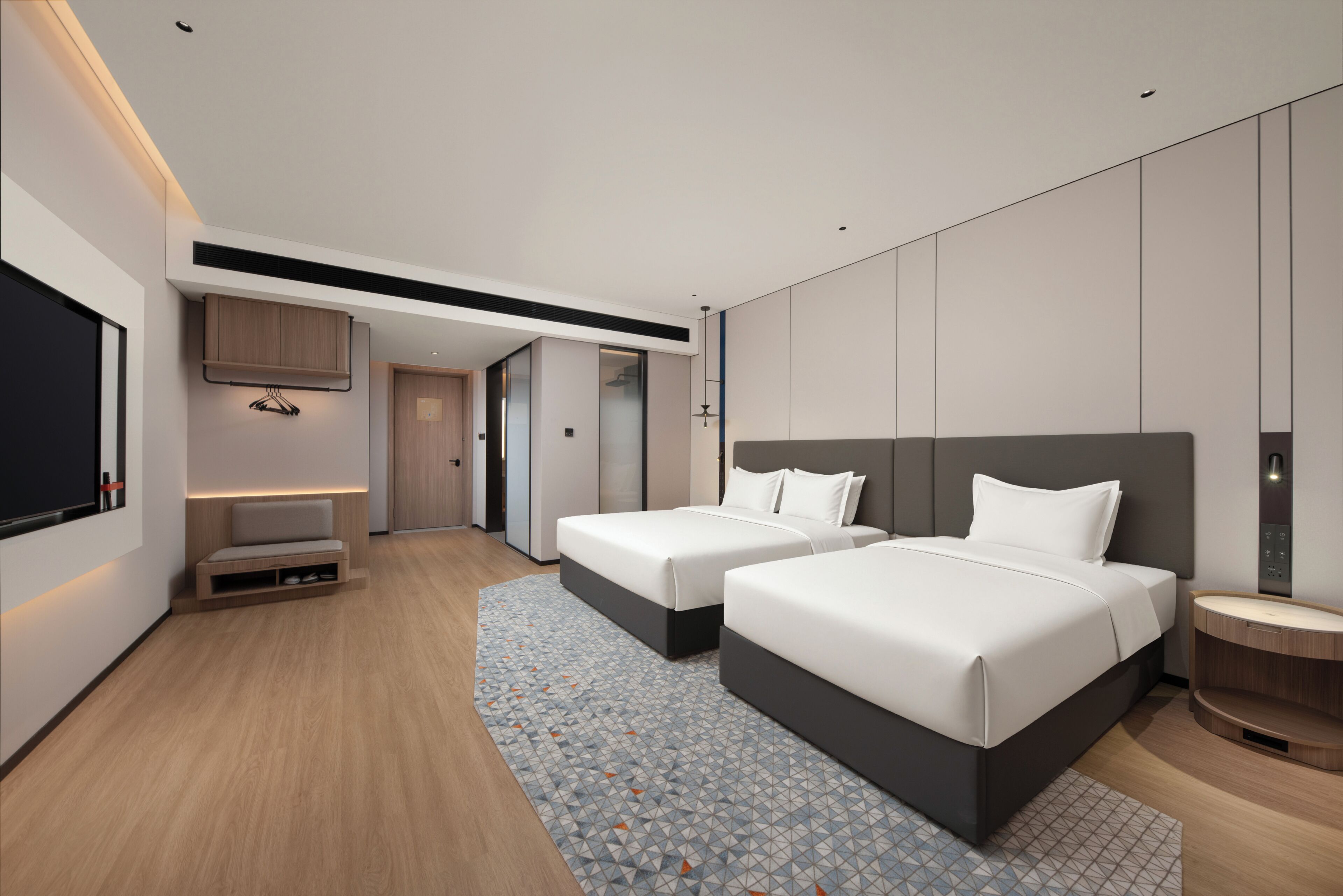 1 King And 1 Single Standard | Down duvets, desk, laptop workspace, blackout curtains