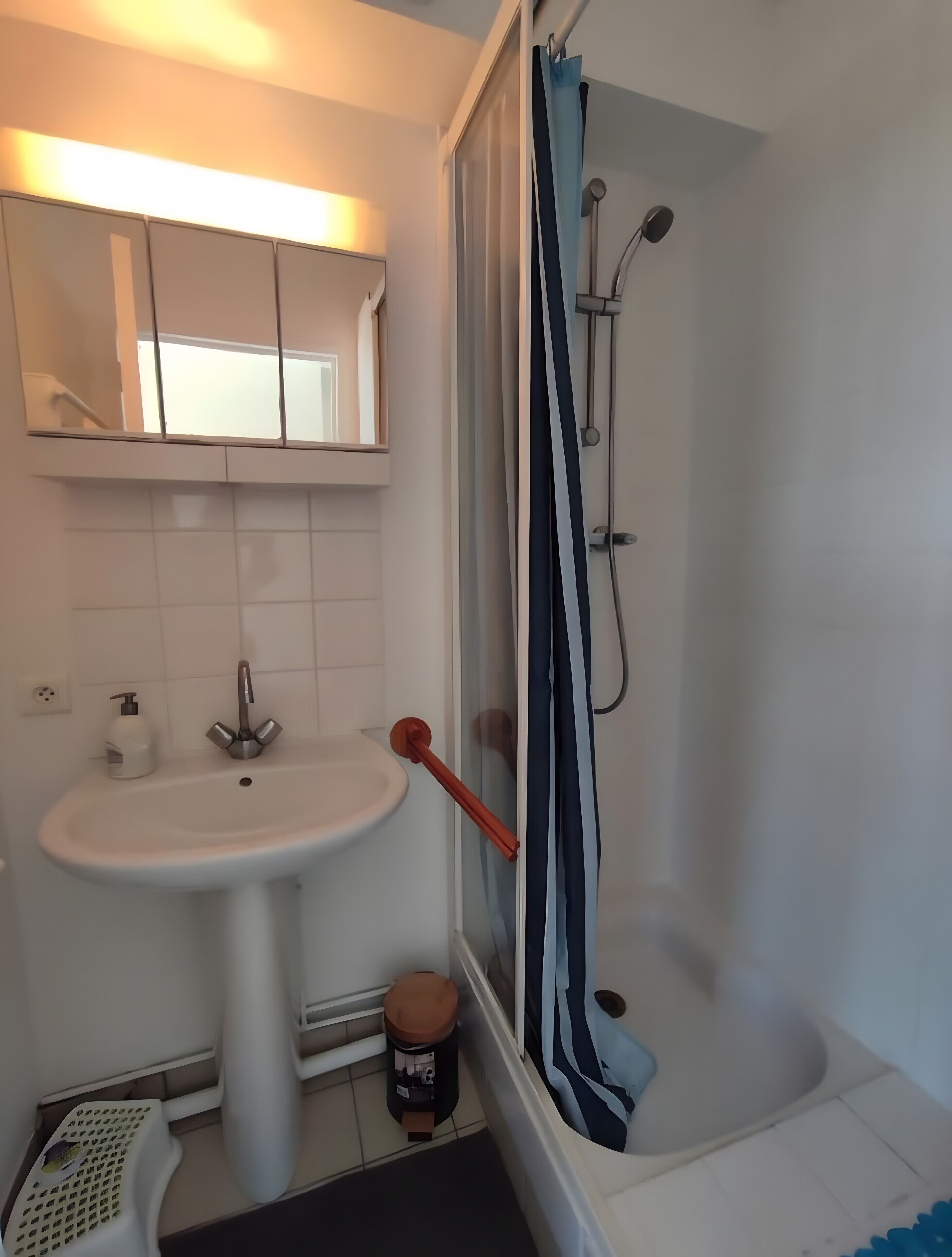 Shower, hair dryer
