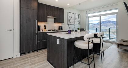 Modern 1-bed condo on Water St in downtown Kelowna, steps to the beach and park.