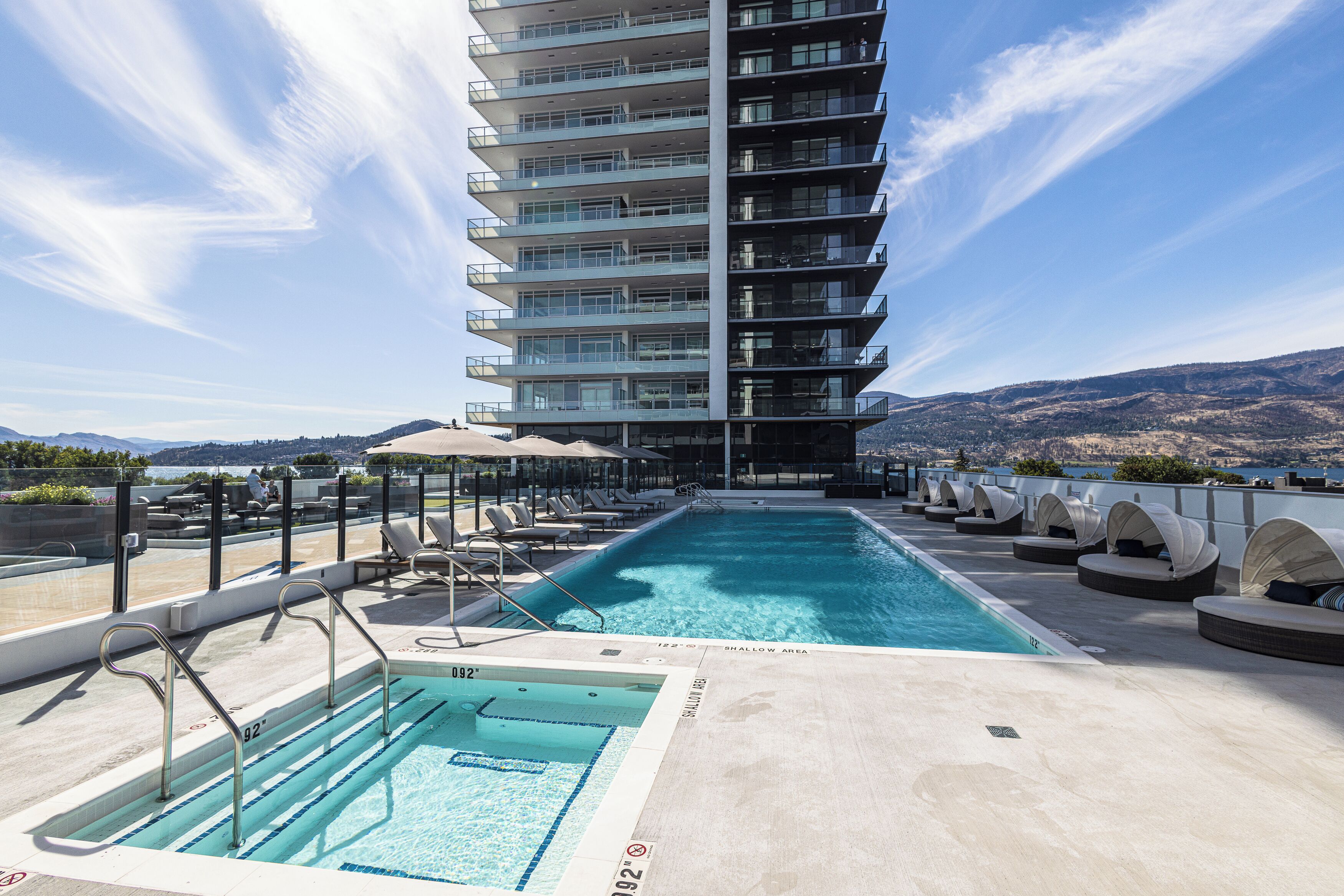 A heated pool